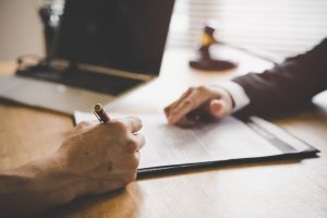 Lawyer Consulting To Client Before Sign Business Contract In The